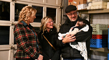 First Lady Claudia Kehoe visiting the St. Raymonds Society